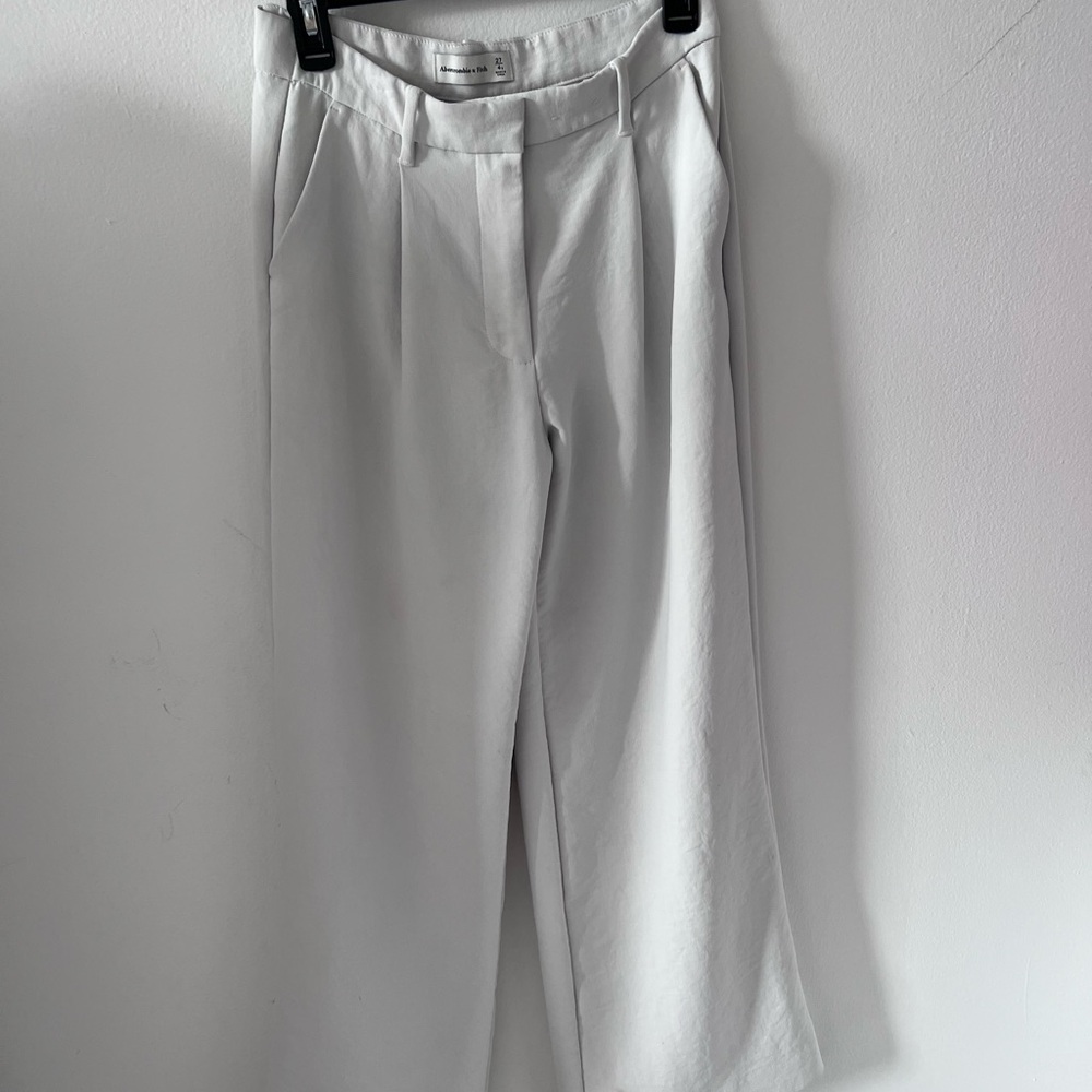 Elegant White Wide-Leg Trousers